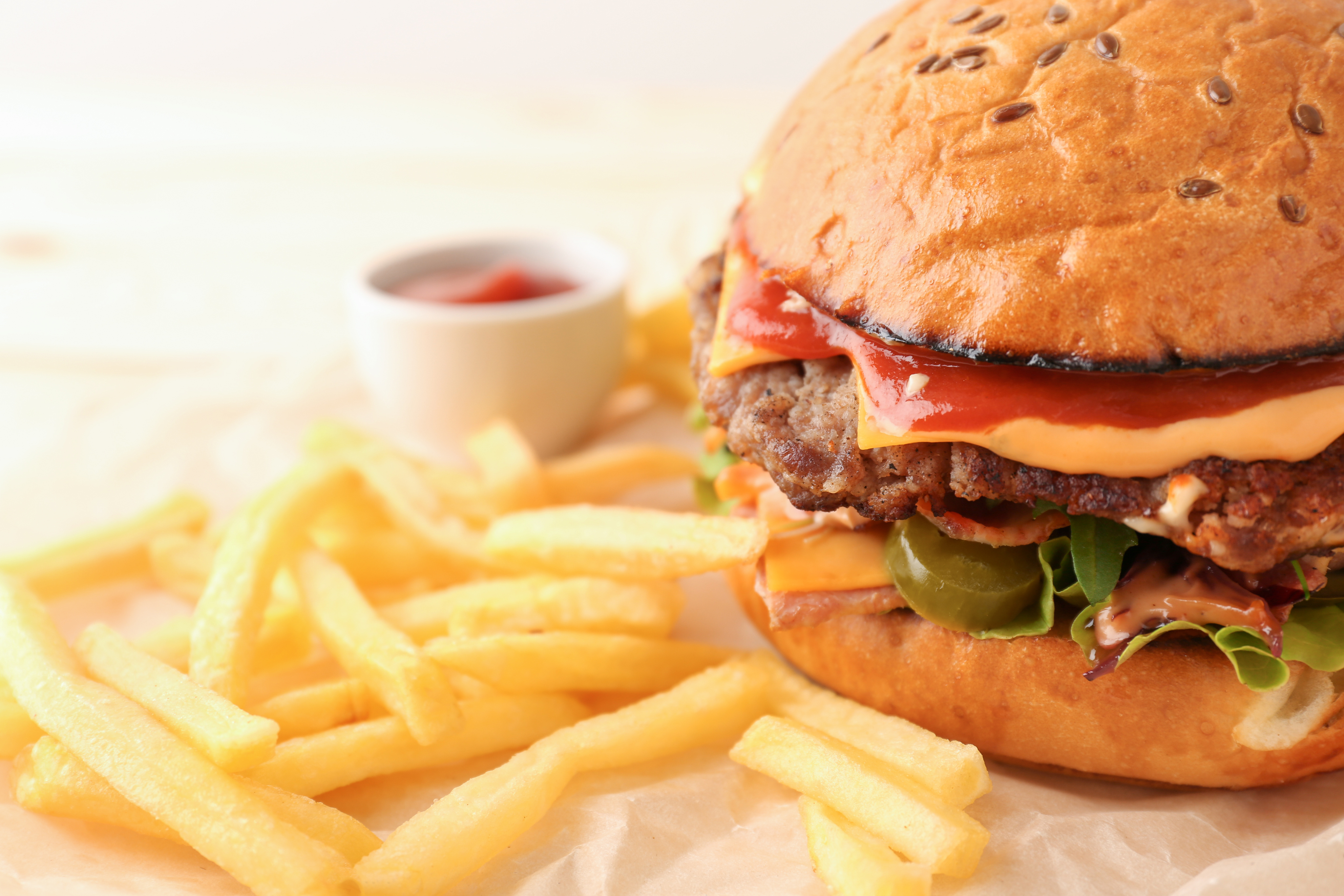 チーズバーガー(ポテト付き)